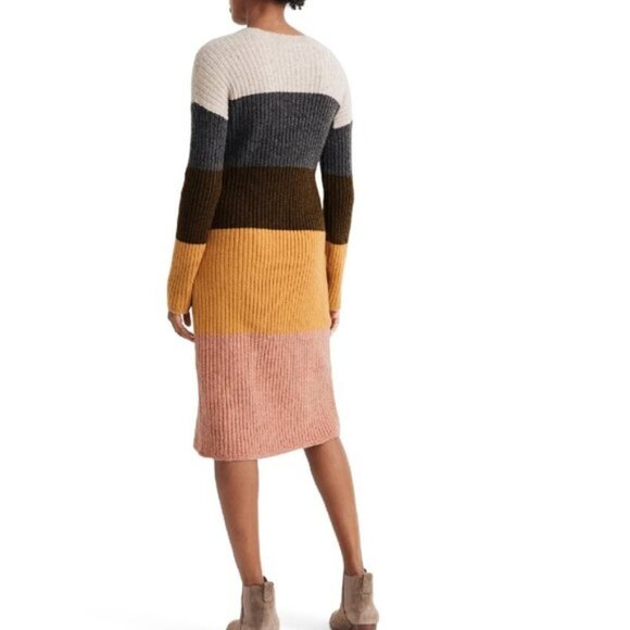 ✨Host Pick✨ Madewell Colorblock Long Sleeve Sweater Dress - Picture 3 of 4